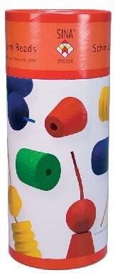 Holzspielzeug - bunte Schmuck-Holzperlen - LxBxH 90x90x210mm