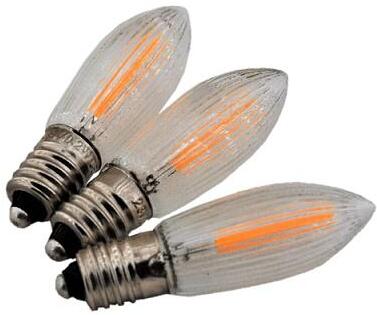 Ersatzteil – LED-Riffelkerze für Schwibbögen, 34 V E10, langlebig und energieeffizient – BxHxT = 1.3