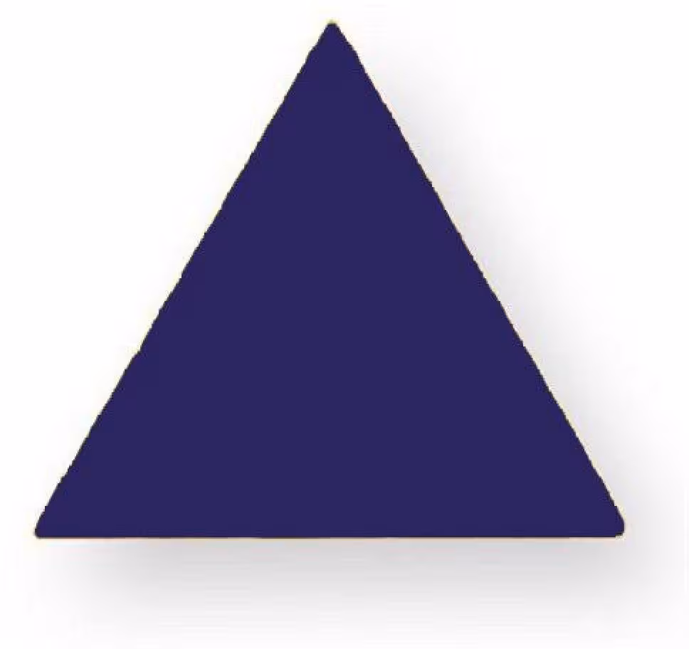 Holzspielzeug Legematerial 24 blaue gleichseitige Dreiecke 25 mm von SINA Spielzeug GmbH, einzelnes