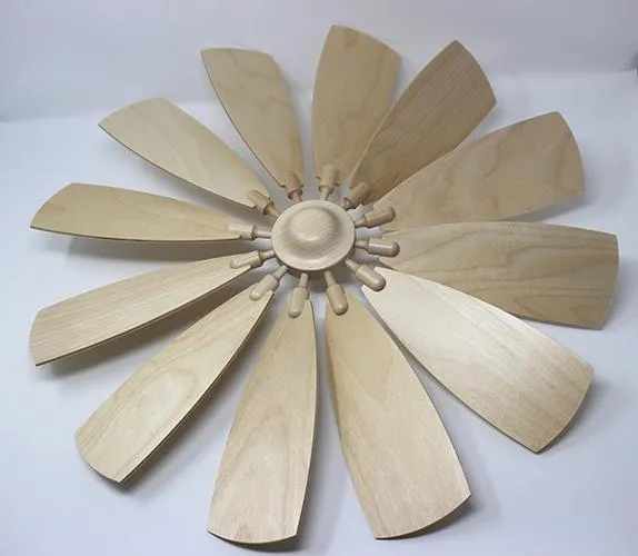 Ersatzteil Flügelrad für Weihnachtspyramiden aus naturfarbenem Holz, passend für Modelle 10084 und