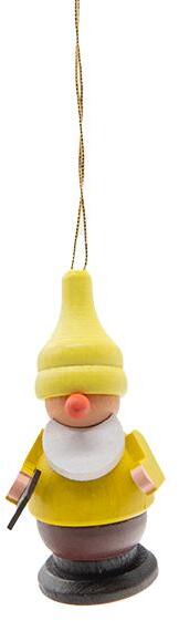 Baumbehang – detailreicher Zwerg mit Wunschzettel und roter Mütze, liebevoll handbemalt – BxHxT = 3 