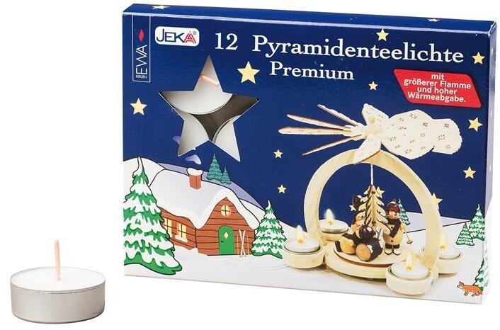 Ersatzteil – Premium Pyramidenteelichte in reinem Weiß, passend für Standard-Pyramiden, ø 3,8 cm, H 