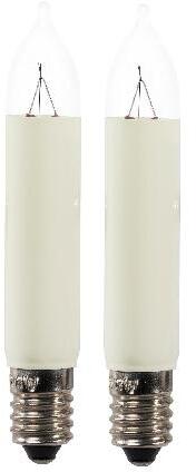 Ersatz-Kleinschaftkerzen – 2er-Set mit E10-Gewinde, 16V, 3W, für Schwibbögen und Lichterketten –