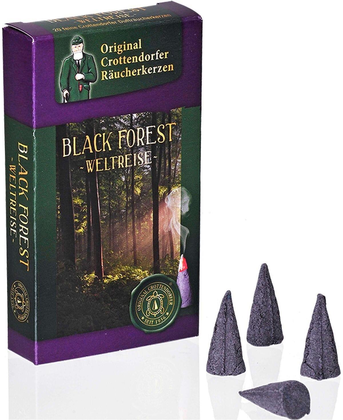 Räucherkerzen Black Forest Holzduft traditionell braun von Seiffener Volkskunst eG, Packung mit