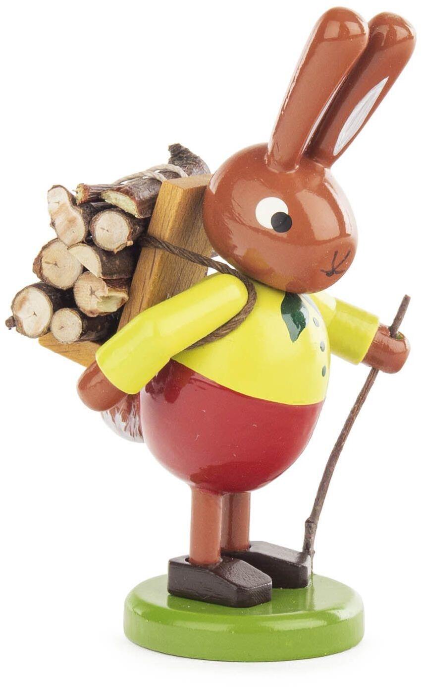 Osterfigur mit Holztrage und Stock bunt BxHxT 4,5x8,5x5cm