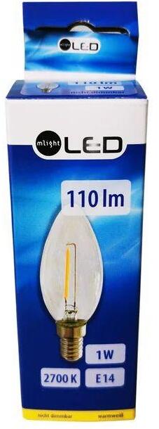 Ersatzteil – LED-Leuchtmittel, klar, für XXL-Schwibbogen, E14-Fassung, 230V / 2W, Höhe 6 cm