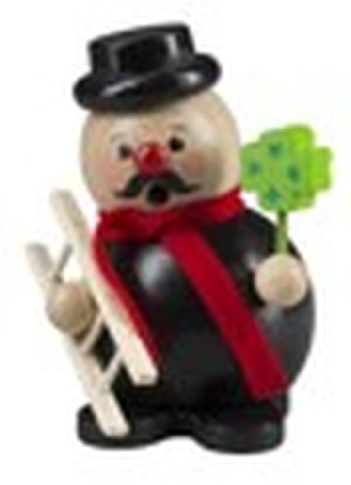 R&auml;ucherfigur &ndash; toller Schornsteinfeger mit Zylinder und Leiter &ndash; BxHxT 6,5 x 11 x 7 cm