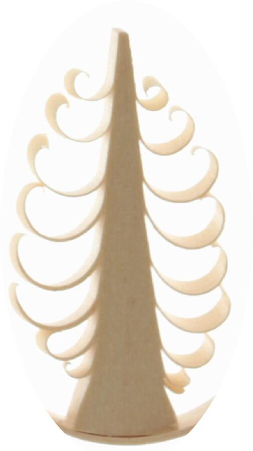 Christbaumschmuck - Tropfen mit Spanbäumchen 2er Set - Ansicht Bäumchen Allein