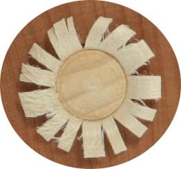 Christbaumschmuck - Christbaumspitze Spanstern mit 7 Bäumchen - Ansicht Detail - Mit