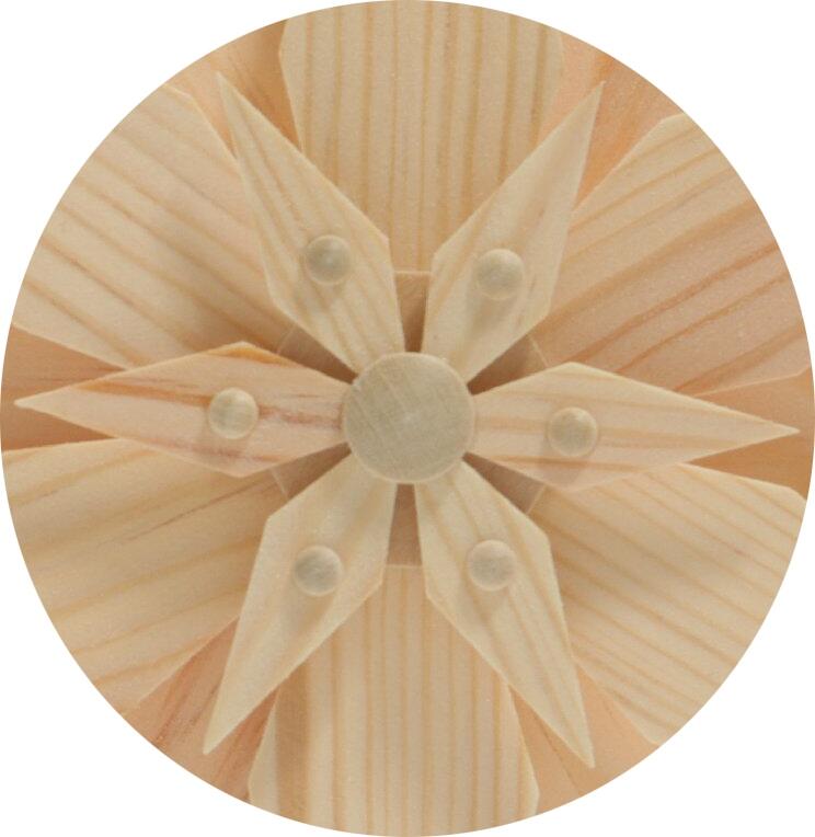 Christbaumspitze elektr. beleuchtet doppelt aus Kiefernblätter Natur - Ansicht Detail