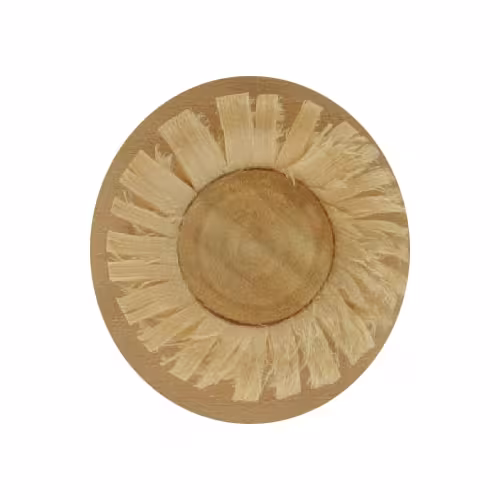 Fensterschmuck – Filigraner, handgefertigter Spanstern mit sechs Spanbäumen und beidseitiger Blumenrosette – Ø ca. 21x21x3 cm - Detailansicht der ...