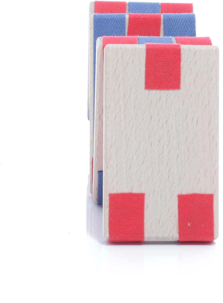 Holzspielzeug - Klapperschlange mit runde Kanten als Geschicklichkeitsspiel - Ansicht Hinten - regt