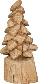 Dekobaum – rustikaler Tannenbaum aus massiver Eiche naturbelassen – BxHxT 15 x 45 x 15 cm