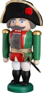 Nußknacker – prachtvoller General mit farbenfroher Uniform und Säbel, handbemalt – BxHxT = 10 x 20 x