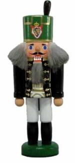 Nussknacker – Bergmann schwarz mit grüner Mütze & Hebelmechanik – Höhe ca. 13,5 cm