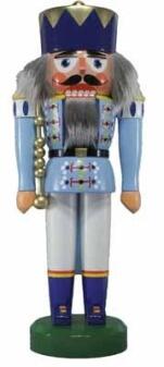 Figur – Nussknacker – König hellblau – BxHxT ca. 13 × 34 × 10,5 cm