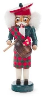 Nussknacker – detailreicher Schotte mit Dudelsack, grüner Kilt und rotes Oberteil – BxHxT = 5 x 13 x