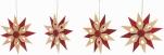 Christbaumschmuck - Holzsterne aus Roten Kiefernblätter 4er Set - Ansicht 2 - Bewirken Tolle