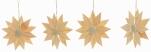 Christbaumschmuck - Holzsterne aus Kiefernblätter 4er Set - Ansicht 2 - Bewirken Tolle Farbakzente