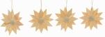 Christbaumschmuck - Holzsterne aus Kiefernblätter 4er Set - Ansicht 1 - Hergestellt im Erzgebirge