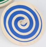 Holzspielzeug Spiralkreisel Blau Ø 8cm H 3,4cm