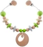 Wagenkette – farbenfrohe Holzperlen mit Ring und Kugel – BxHxT 49 x 8 x 4 cm