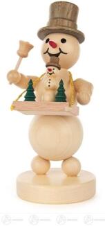 Schneemann – liebevoll gestalteter Bauchladen, naturfarbene Details, winterliches Design – BxHxT = 5