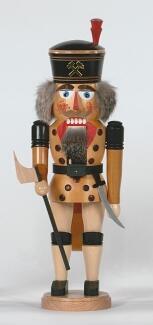 Weihnachtsfigur – Handgefertigter Nussknacker Bergmann Steiger, naturfarben – Höhe ca. 42 cm