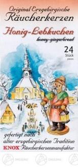 Räucherkerzen – traditioneller Honig-Lebkuchen-Duft, handgefertigt und nachhaltig – BxHxT = 6,5 x 12