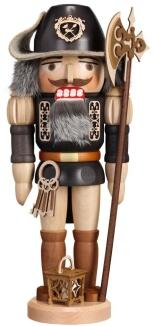Nussknacker - Nachtwächter mit Hellebarde naturbelassen - Höhe 37,5 cm