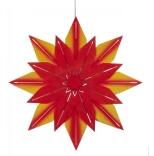 Weihnachtsstern gelb-rot mit elektrischer Beleuchtung BxHxT 30x30x6cm