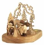 Teelichthalter Waldleute Höhe 10cm