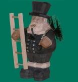 Räuchermann – fleißiger Schornsteinfeger mit Leiter und Rußbesen – HxBxT 13,5 x 5 x 5 cm