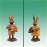 Osterdekoration Osterhasen Musikanten paar Höhe 7,5cm