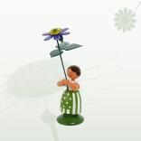 Miniaturfigur Blumenmädchen mit Leberblume Höhe 12cm