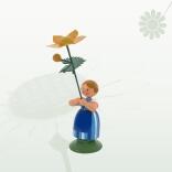 Miniaturfigur Blumenmädchen mit Sumpfdotterblume Höhe 12cm