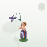 Miniaturfigur Blumenmädchen mit Veilchen Höhe 12cm