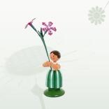 Miniaturfigur Blumenmädchen mit Wiesennelke Höhe 12cm