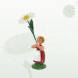Miniaturfigur Blumenmädchen mit Margerite Höhe 12cm