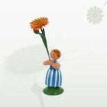 Miniaturfigur Blumenmädchen mit Ringelblume Höhe 12cm