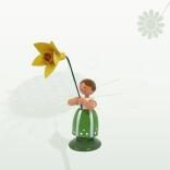 Miniaturfigur Blumenmädchen mit Narzisse Höhe 12cm