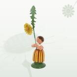 Miniaturfigur Blumenmädchen mit Löwenzahn Höhe 12cm