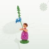 Miniaturfigur Blumenmädchen mit Wegwarte Höhe 12cm