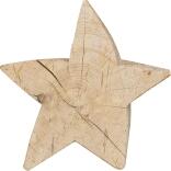Holzstern – massiver Naturstern aus Eiche, kunstvoll und rustikal, handgearbeitet im Erzgebirge – Ø 