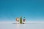 Miniatur Engel und Bergmann mit Baum Höhe ca 3,2 cm