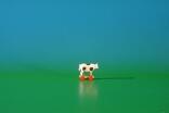 Miniatur Kuh auf Räder Höhe ca 2,5 cm