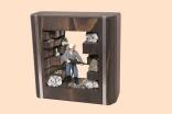 Miniaturbergwerk Kumpel im Stollen mit Zinnader bunt BxHxT 12,5x12,5x4,5cm