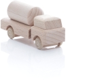 Holzspielzeug - Miniaturfahrzeug Lastenauto Gefahrenguttransporter Natur - HxBxT 3,5x7,5x3cm