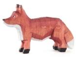 Reifentier – detailreicher, bunt gestalteter Fuchs stehend, traditionell – BxHxT = 4.5 x 4 x 1 cm