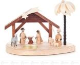 Teelichthalter mit Weihnachtskrippe Breite x Höhe x Tiefe 19,5 cmx14 cmx13,5 cm